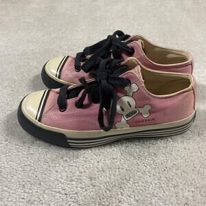 Paul Frank Pro-Keds Shoes Womens 8 Pink Canvas Skull Bones Low Top Sneakers